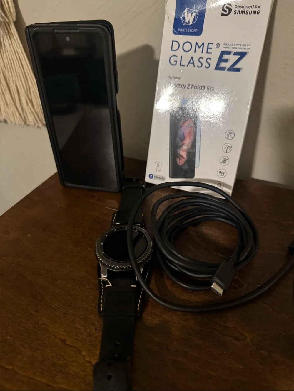 Black Samsung Galaxy Z Fold2 5G & Galaxy Frontier Watch Bundle